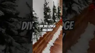 DIY Ski Lodge Christmas hallway makeover 🏔️ #SkiLodgeChristmas #ChristmasDecor