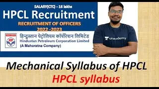 Syllabus of HPCL recruitment of officers 2022 - 2023 | mechanical syllabus | hpcl syllabus
