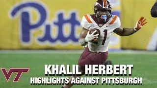 Virginia Tech RB Khalil Herbert Highlights Against Pitt