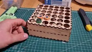 Laser Cut 18650 Battery Storage Box on k40 Laser