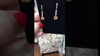 Imperial Hessonite Garnet & Diamond 18K Dangle Earrings