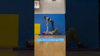Try this fun acro trick💪🏽#fitness #gym #acroyoga #yoga #acro #gymnast #couplegoals #acrobatics