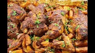 دجاج مشوي بالفرن بتتبلة خاصة وصفة مميزة والطعم ولا اروع مع رباح محمد ( الحلقة 449 )