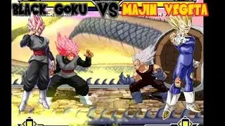 Black Goku VS Majin Vegeta Dragkn Ball Z MUGEN