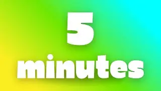 5 Minute Countdown Timer | Green Yellow Teal