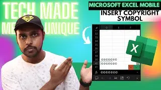 How to insert copyright symbol in Microsoft excel mobile |  insert copyright symbol in  excel mobile
