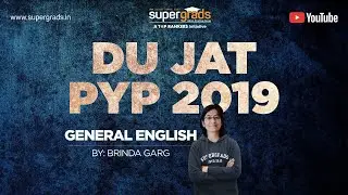 DU JAT 2019 English Question Paper and Solution | DU JAT Previous Year Paper Solution | SuperGrads