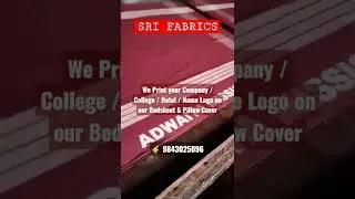 We Print your Company / College / Hotel / Name Logo on our Bedsheet 🤙 9843025096 #trending #2022