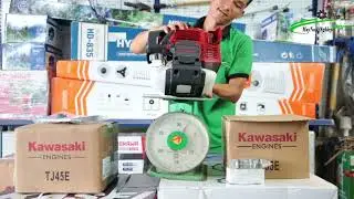 [(4.9)-(5.7-(6.3) Tr] Máy cắt cỏ Kawasaki TJ53E Nòng 44 2KW (Cần Vloga, Cần Japanexx Thái Lan)