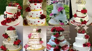Three Tier Anniversary Cake Designs 2022/3 layer Cake/Anniversary Cake/Three Tier Cake/Wedding Cake