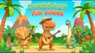 🦖 Dinosaur Fun Songs | T-Rex & Friends | Animal Nursery Rhymes for Kids (3D)