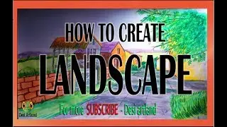 How to draw LANDSCAPE | How to create Landscape | drawing tutorial | desi artland