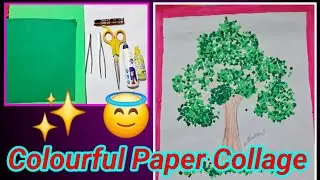Easy Paper Collage Making || How to Make Paper Tree🌳 Collage || DIY PaperCollage#papertree #ytvideo
