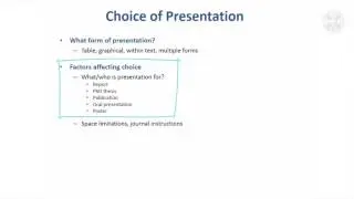 13. Presentation of Summary Statistics