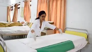 How open closed bed is done in hospital for clients