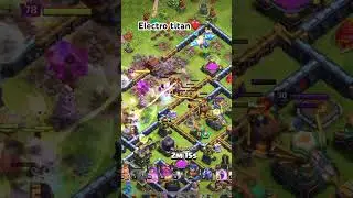 Log launcher with electro titan🔥#coc#proattacks#bestattackstrategies  #clashing#gaming#th14attacks