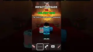 impact grenade vs cultist king in 99 nights in the forest Roblox || #roblox #challenge