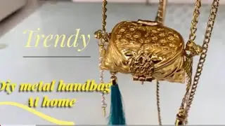 DIY trendy metal ethnic handbag at home in very less price #viral #diy #handbag #ethnic 