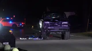 One cyclist killed, another critically injured after being struck by pickup in dark roadway