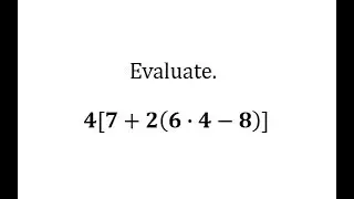 Order of Operations (Whole Numbers): a(b+c(d*e-f))