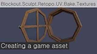 Stylized window. Game asset.