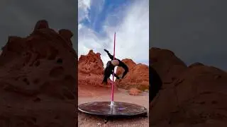 Valley of Fire 😍🔥 #poledancing #poleoutdoor #lasvegas #valleyoffire #polefitness