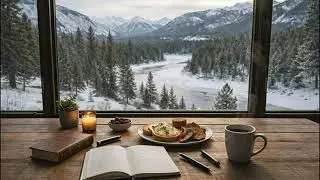 Cold Outside, Warm Inside ❄️☕ Winter Coffee Jazz & Snowy Calm | Study, Work & Relax Ambience