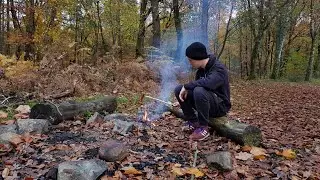 Bushcrafting on a late autumn day