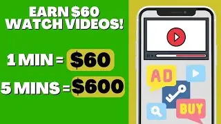 Earn $60 Every 1 Minute To Watch ADS | Make Money Online 2022