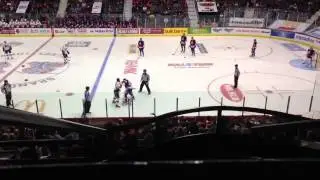 Brian McGrattan vs Brett Gallant fight New York Islanders vs Calgary Flames NHL Pre-season Hockey
