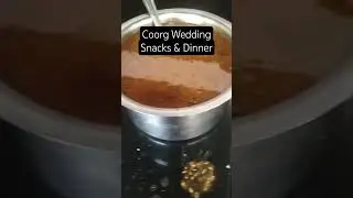 Coorgi wedding #coorg #wedding #snacks #dinner #youtube #yt #ytshorts #food #lunch #reception #short
