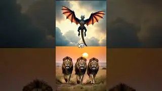A Flying Dragon Vs Lion Vs Tiger and Black Panther
