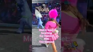 Surprising Guy Diamond with Tiny Diamond - #Trolls meet and greet   #trollsbandtogether #funny