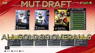 ALL GOLD 99 MUT DRAFT! MADDEN 20 DRAFT CHAMPIONS!!