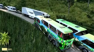 world's most dangerous roads❗ Panoramic Metro Bus Passing the Extreme Route