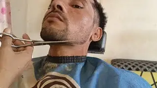 World Youngest Village Barber Boy Big Face Fade  Long Beard Full Transformation | Step By Step