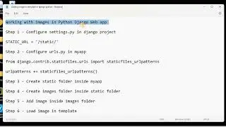 Adding image in python django web app