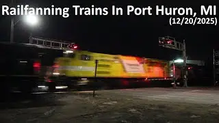Railfanning Trains In Port Huron, MI (12/20/2025)