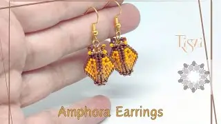 #88 Beading Amphora Earrings | A Unique 3D Peyote Project