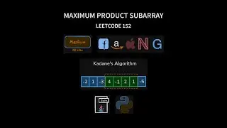 Maximum Product Subarray - Leetcode 152 | Using Kadane's Algorithm
