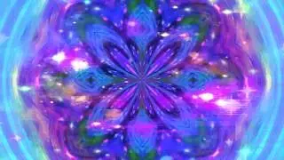 Blue Star Flower Layers Fractal Art HD