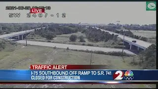 I-75 southbound off ramp closes Monday for bridge repairs
