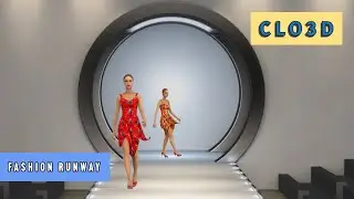 CLO Fashion Runway Simulation Multiple Avatars CLO 3D with Stage