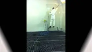Spray Booth Protection   Protectapeel Boothstrip peelable protection