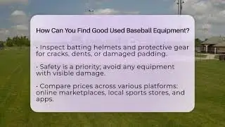 How Can You Find Good Used Baseball Equipment? - Baseball Equipment Hub