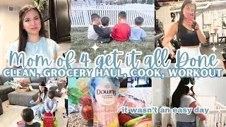 SPRING 2025 MOM OF 4 GET IT ALL DONE | HUGE GROCERY HAUL | CLEAN + GROWNSY BABY MUST HAVE