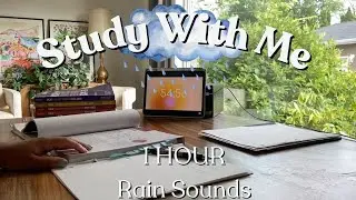 Study With Me 1 Hour MCAT PREP + Rain Sounds 🌧️  No lo-fi Music