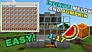 Automatic Melon And Pumpkin Farm | minecraft pumpkin farm | pumpkin farm minecraft 1.17 (mcpe/java)