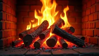🔥 FIREPLACE 4K (LIVE 24/7). Fire Background with Crackling Fire Sounds. Cozy Fireplace