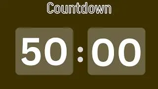 Đồng Hồ Đếm Ngược 50 Phút 🧡 Focus Timer 🧡 Moss Green Background🧡 ASMR Tick Tock | Tập Trung Cao Độ
